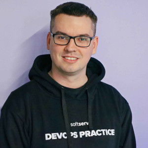 Portrait in the SoftServe team hoodie